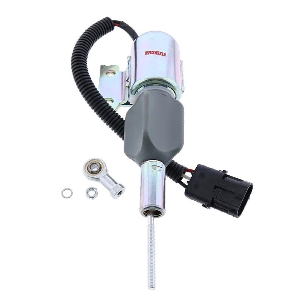 24V Fuel Shut Down Off Stop Solenoid Valve 6733-81-9130 fits Komatsu Engine 4D102E 6D102E Wheel Loader WA270-3 WA250-3 WA120-3 WA180-3